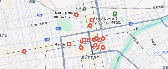 サロン所在地の地図